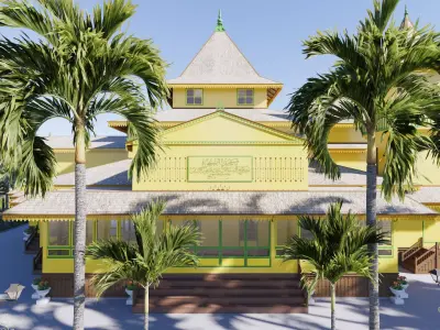 Grand Mosque of the Sambas Sultanate Palace 3D model