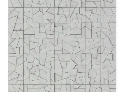 Tile concrete angle line n2 3D model
