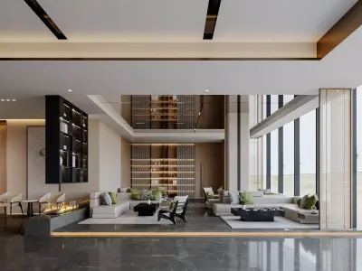 hotel lobby 3D model