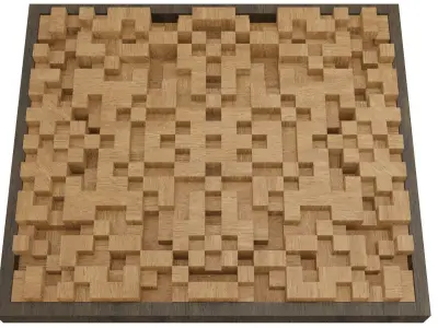 Acoustic Wall Art 3D Model 3D model