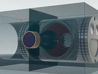 Concept Opposed piston Engine  3D print model