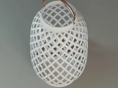 Criss-Crossed metalic lantern 3D model
