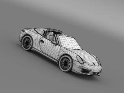Porsche 911 Targa 4s 2014 3D model