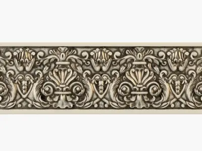 Moulding ornate wall panel 3D print model