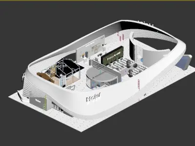 booth exhibition 3D model
