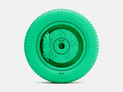 15x5 Weld Pro Star Wheel BFGoodrich Radial TA Tire 3D print model
