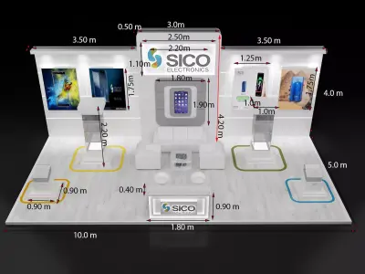  Booth Exhibition Stand a302a 3D model