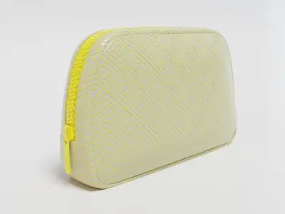 Yellow geometric pattern purse 3D model