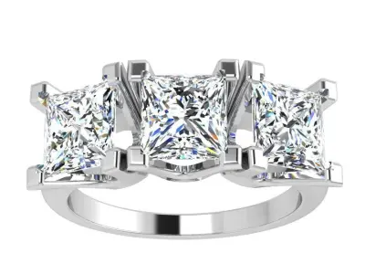 Princess Cut Ring 4338 3D print model