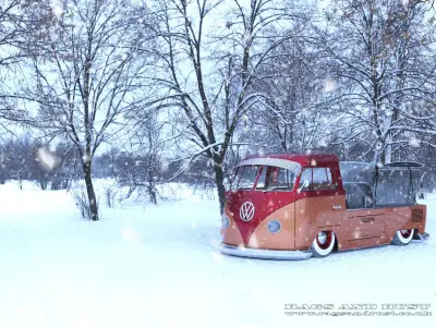 VW Split Screen Camper pickup 3D model