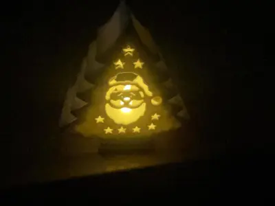 Christmas tree tealight decoration 3D print model