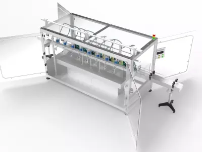 Oil Lubricants Filling Machine 3D model