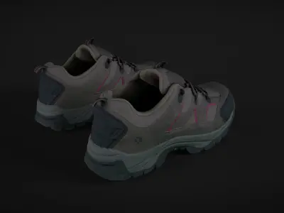 Pair of Shoes Low-poly 3D model