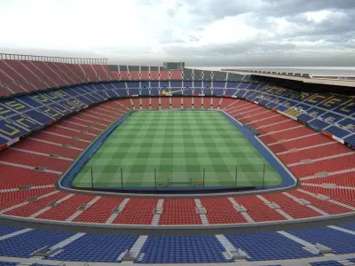 Camp Nou Stadium FC Barcelona Football Arena Low-poly 3D model