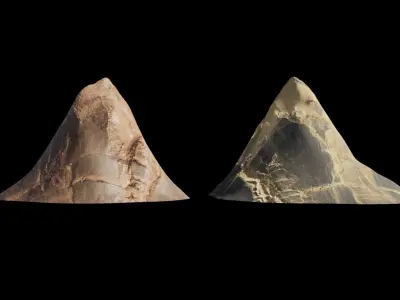 Desert rocks Low-poly 3D model