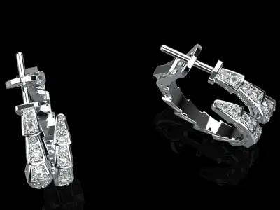 Serpent Earrings 29333 3D print model