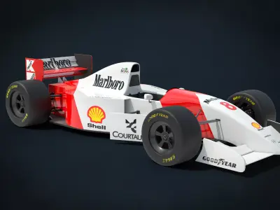 F1 McLaren Mp4-8 Low-poly 3D model
