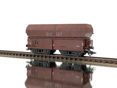 ROLLS-0014 German State Hopper car Erz IIId H0-scale 3D print model