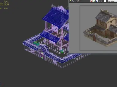 gAME Ming Dynasty - Architecture - Houses 01 3D model