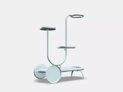 CHILISTRAN Plant stand with wheels 3D model