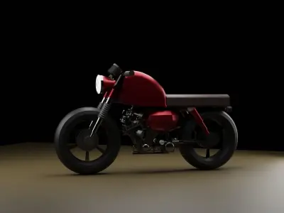 Cafe Racer  v08 high quality  3d model  Free 3D model