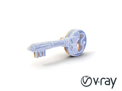 Intricate Antique Key Design model pack Low-poly 3D model