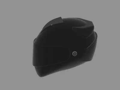 Motorcycle helmet 3D model by edplus