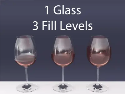 Classic Wine Glass 3D model