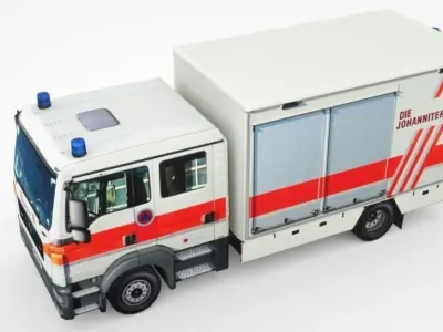 MAN TGS Ambulance Low-poly 3D model