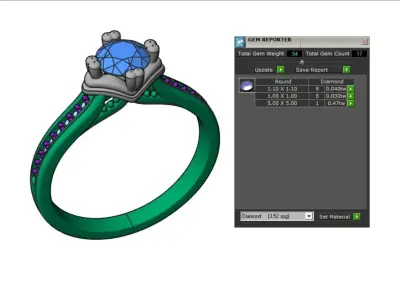 Diamond Ring 004 Free 3D print model