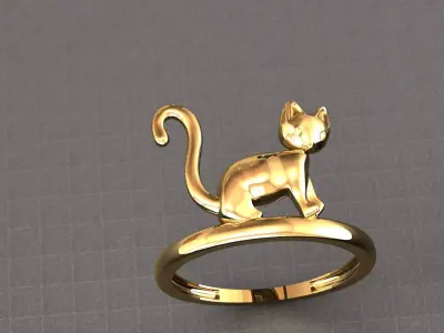 cat ring minimal 5 3D print model