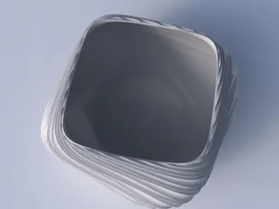 Bowl helix with wavy extruded lines 3D print model