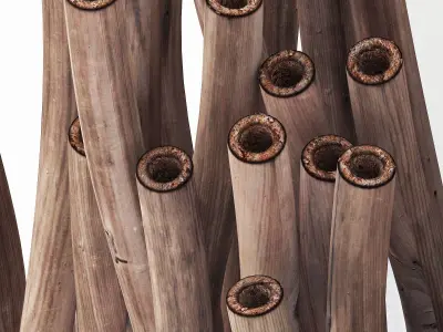 Screen branch hollow pebble fundament n1 3D model