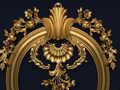 Classic decor ornament v-3D model 26 3D model