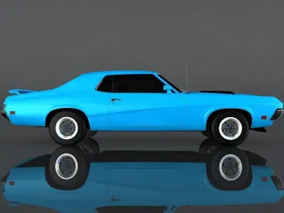 Mercury Cougar 1970 Low-poly 3D model