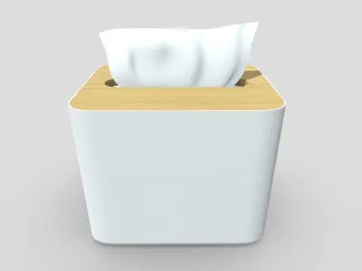 Tissue Box 4 Low-poly 3D model