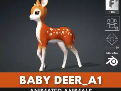 Baby Deer-A1 3D model