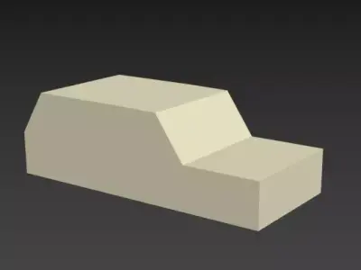 Cartoon car 3D model 5