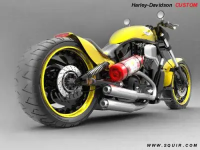 Harley Davidson V-Rod Dragster custom 3D model