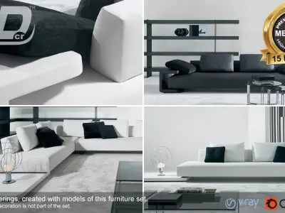 Kent Sofa Modular Set 3D model