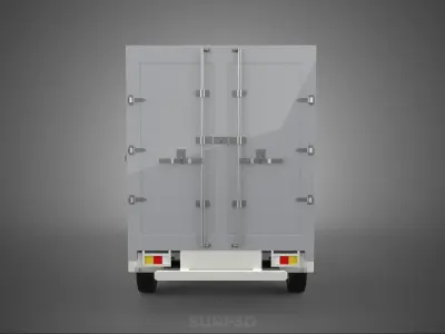 MITSUBISHI COLT L300 BOX TRUCK PICKUP CARGO FREIGHT CUBE VAN CAR 3D model