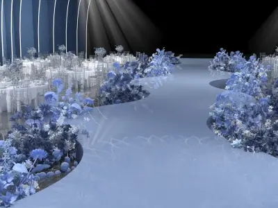 Wedding Banquet Hall 5 3D model