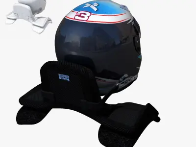 Ricciardo helmet 2017 Low-poly 3D model