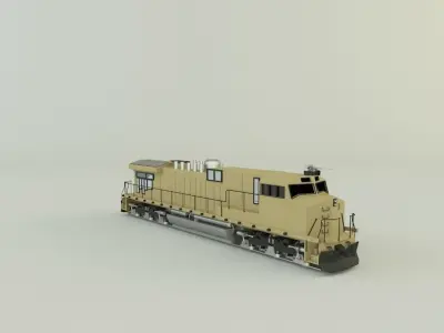 armored locomotive train 3D model