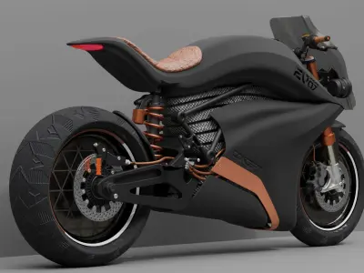 EV bike Black edition 3D model