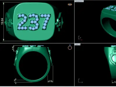 Mans ring 3D print model