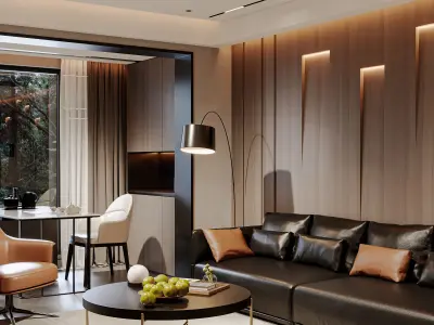3D Model of Interior Design for Nighttime Apartments 3D model