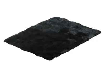 Dominick Handmade Shag Teal Area Rug 3D model