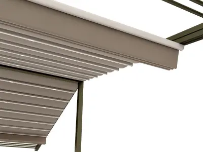 Motorized Pergola 3a bronze patina dark 3D model