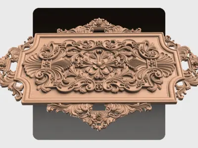 Carved decor for cnc 39 3D model
